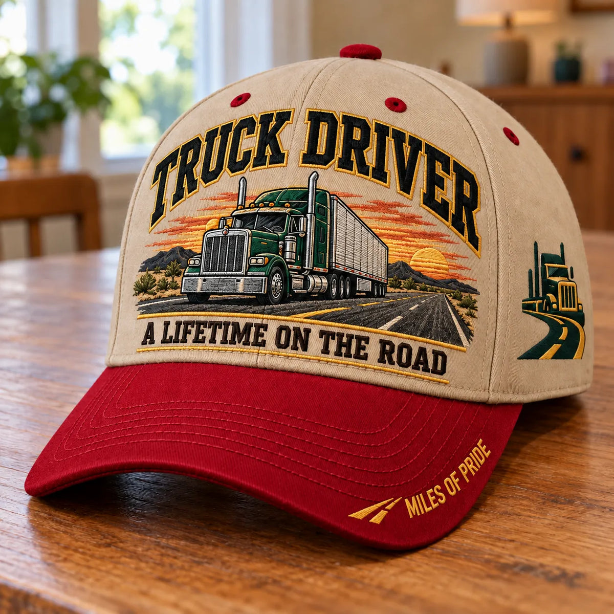 🚛 Truck Driver A Lifetime On The Road – Miles Of Pride Baseball Cap