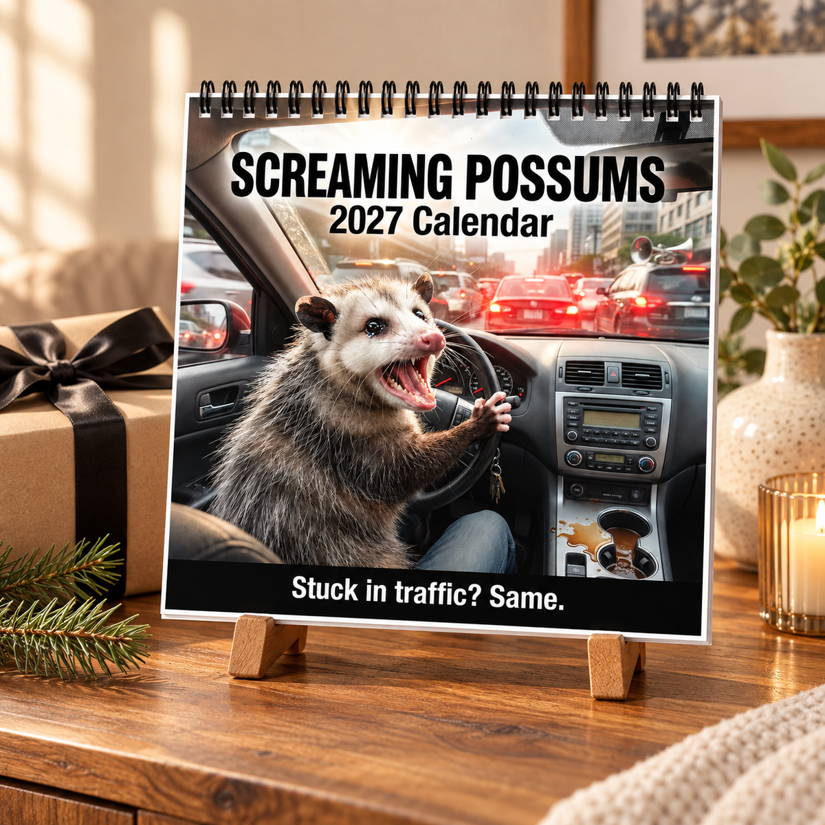 🦡 2027 Screaming Possums Wall Calendar – 12 Months of Relatable Chaos