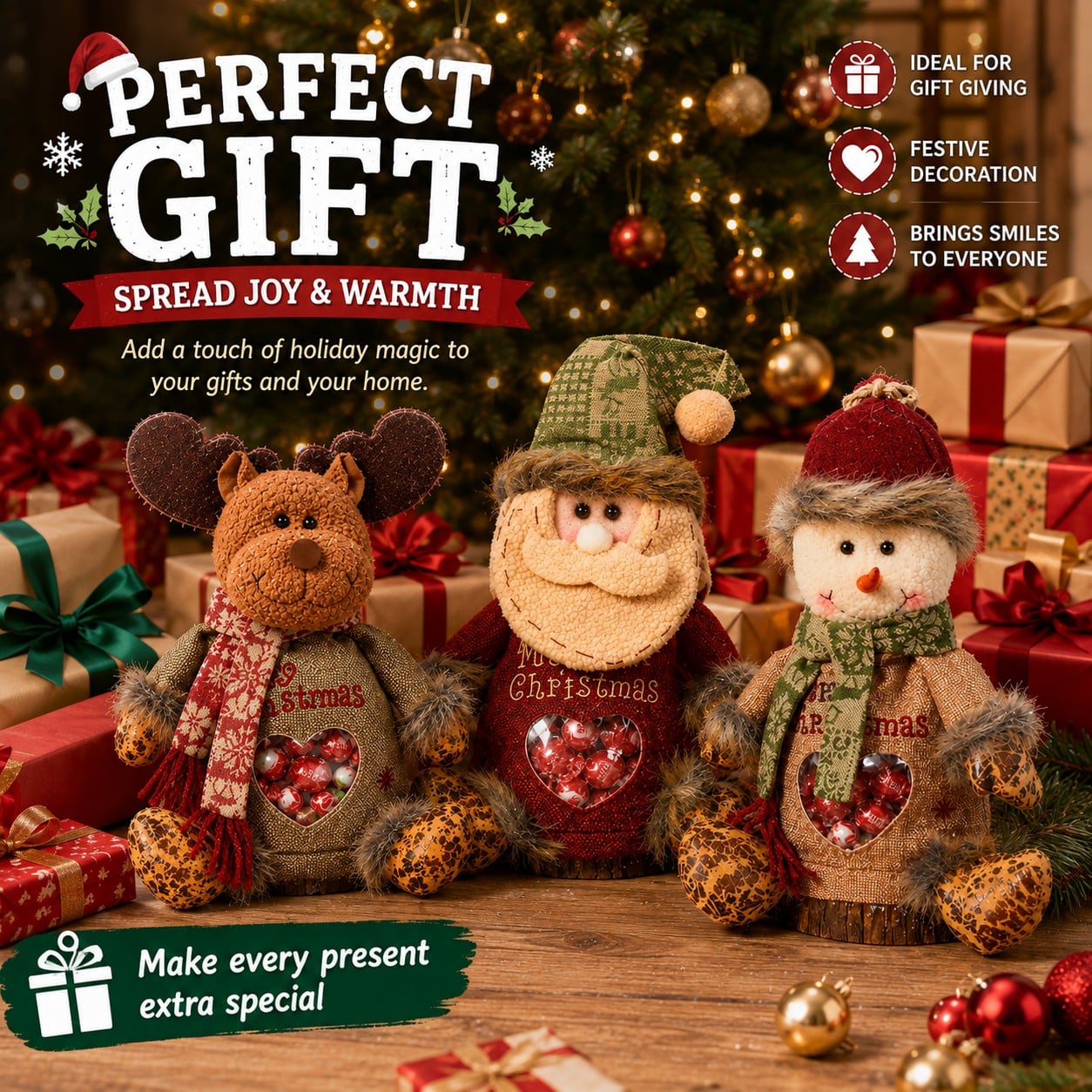 🎉🎅Christmas gift bags with zipper closure🎁