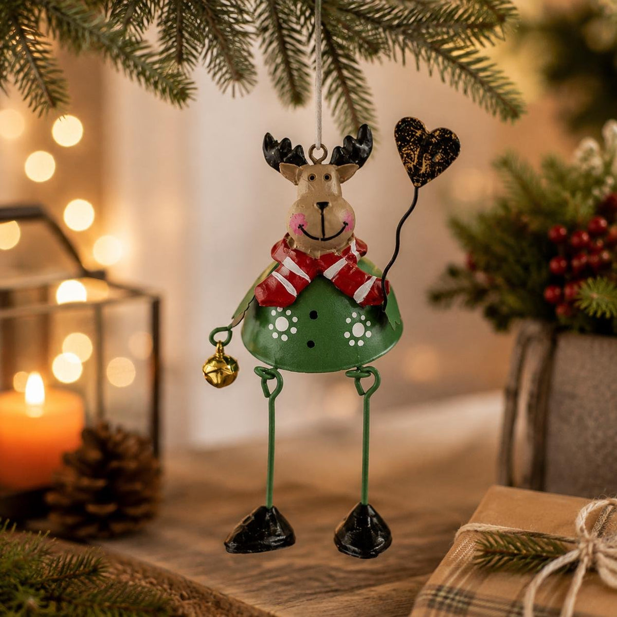 🌲Last Day 50% OFF✨Hand-Painted Metal Dangling Leg Christmas Ornaments
