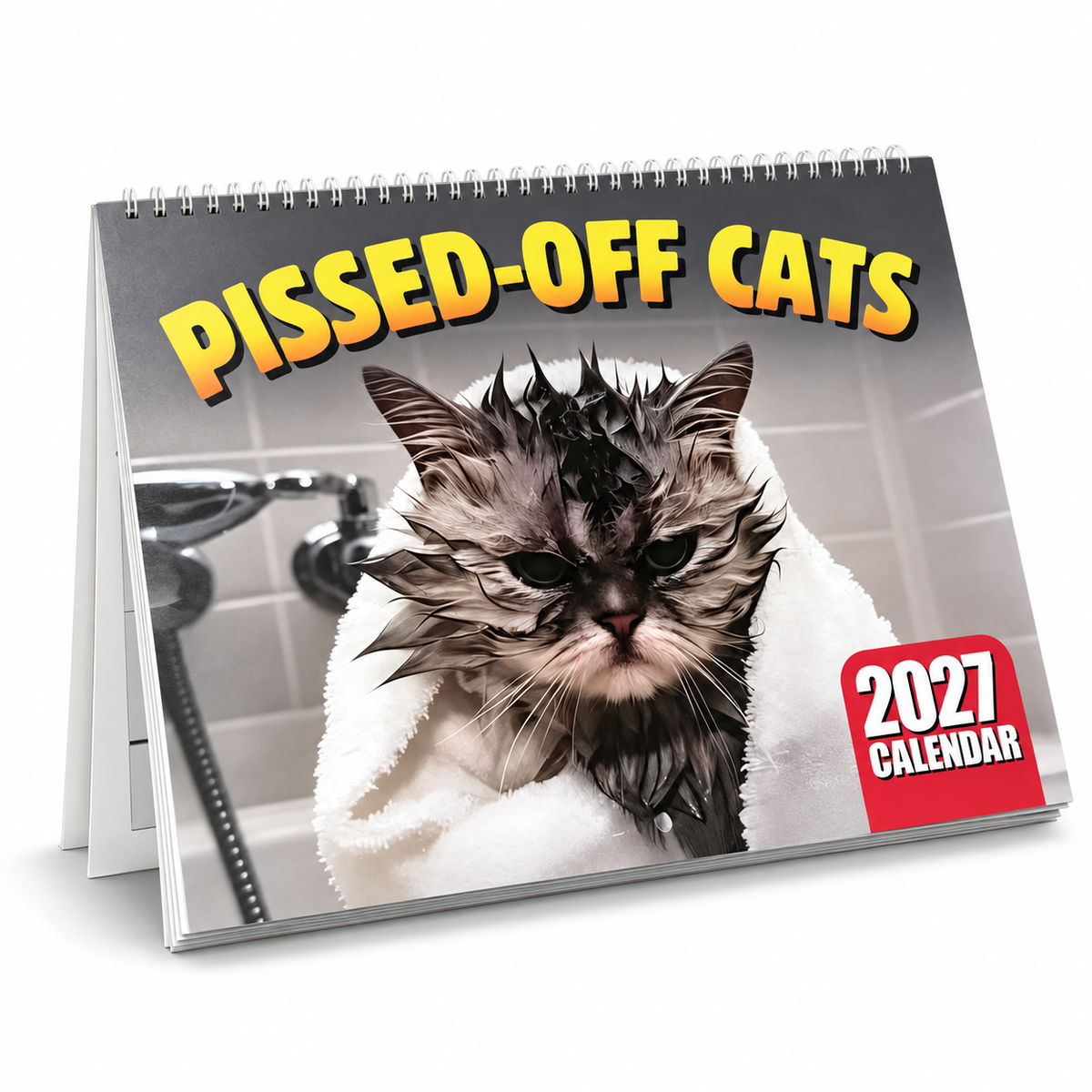 😾📅PISSED-OFF CATS 2027 Wall Calendar - Funny Gift for Cat Lovers