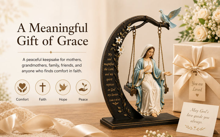✝️ Blessed Mary Cradle Swing Ornament