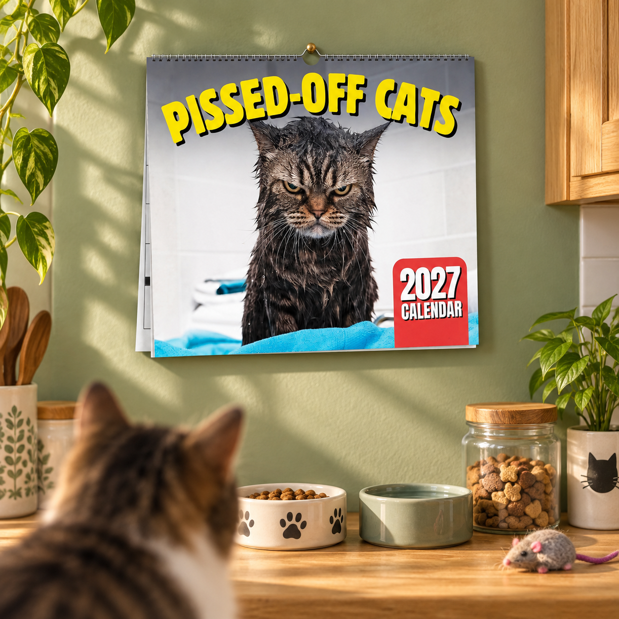 😾📅PISSED-OFF CATS 2027 Wall Calendar - Funny Gift for Cat Lovers