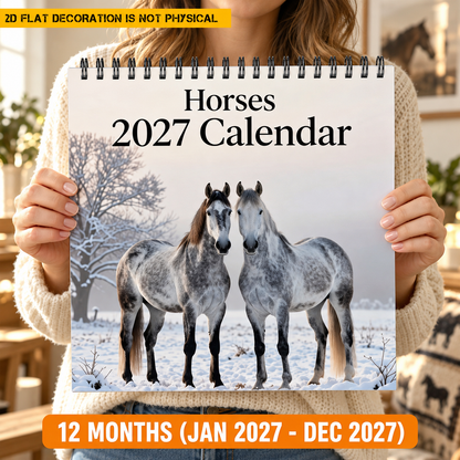 🐎 2027 Horses Wall Calendar – 12 Months of Beautiful Horses &amp; Equestrian Charm