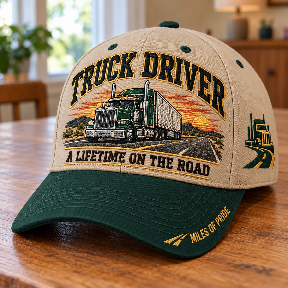 🚛 Truck Driver A Lifetime On The Road – Miles Of Pride Baseball Cap