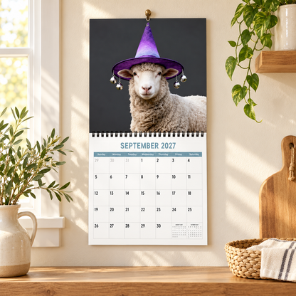 🐑 2027 Fun Sheep Calendar – 12 Months of Playful Sheep Portraits & Cheerful Farmyard Moments