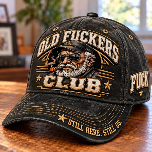 🧢 Old F*ckers Club Vintage Baseball Cap – Funny Aging Humor Gift