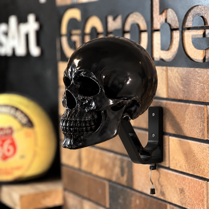 🏍️💀 Wall-Mounted Motorcycle Skull Helmet Rack 🤘🪖