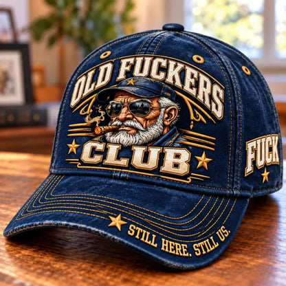 🧢 Old F*ckers Club Vintage Baseball Cap – Funny Aging Humor Gift