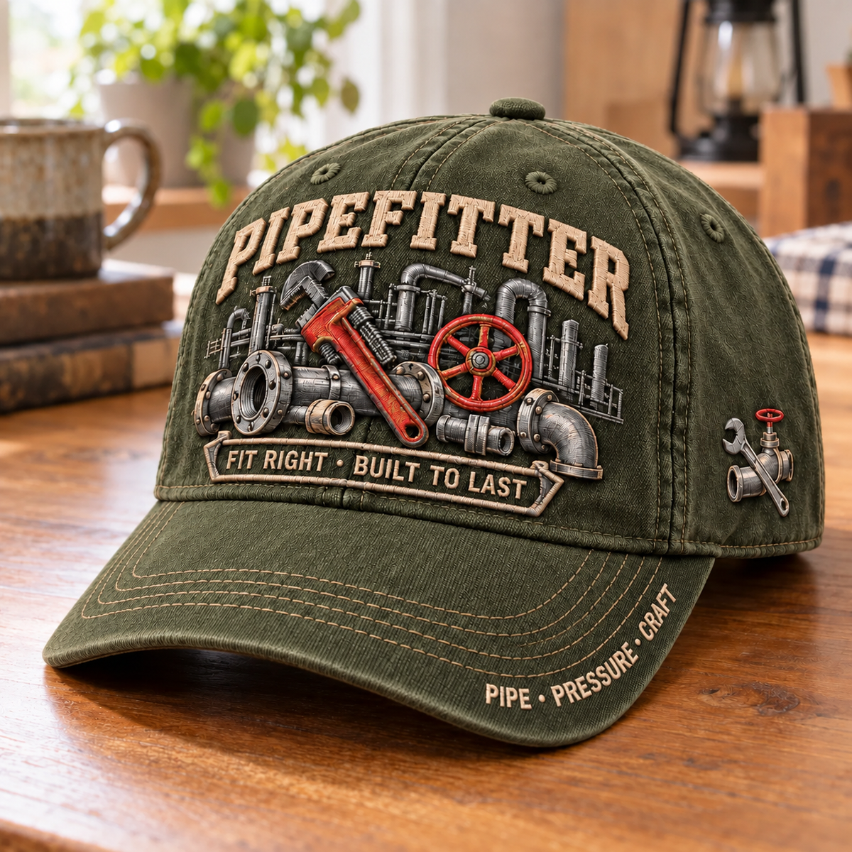 🔧 Pipefitter Fit Right Built To Last Baseball Cap