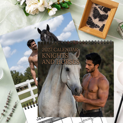 🐎 2027 Knights & Horses Wall Calendar – Handsome Horsemen & Equestrian Scenes