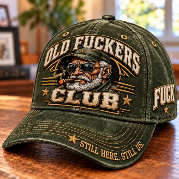 🧢 Old F*ckers Club Vintage Baseball Cap – Funny Aging Humor Gift