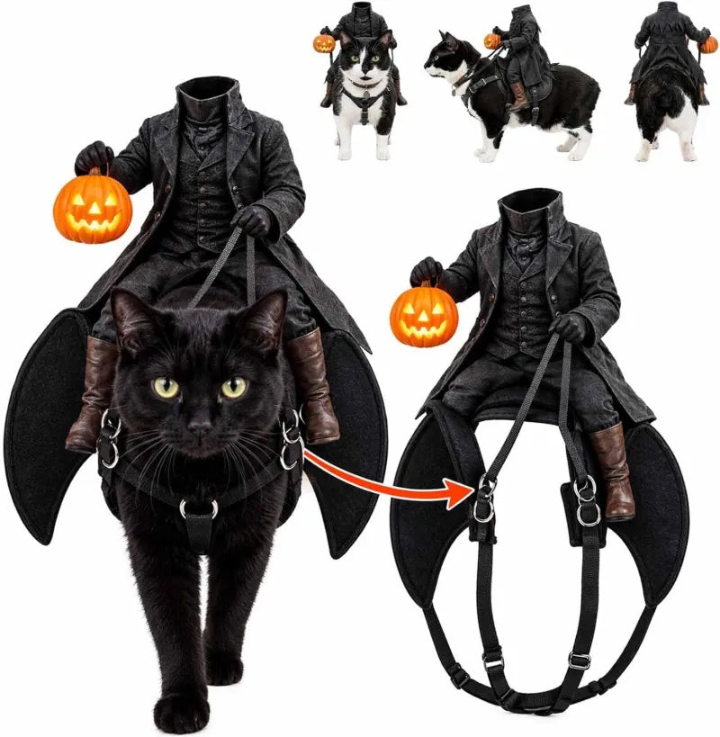 😺The Headless Horseman Rider Pet Costume🎃