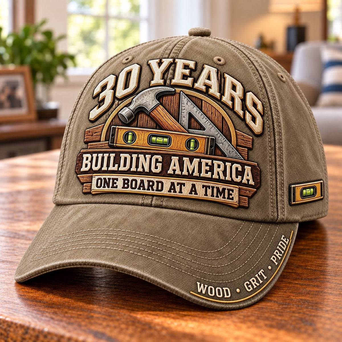 🔨 30 Years Building America Carpenter Milestone Baseball Cap – Customizable Years