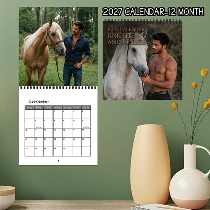 🐎 2027 Knights & Horses Wall Calendar – Handsome Horsemen & Equestrian Scenes