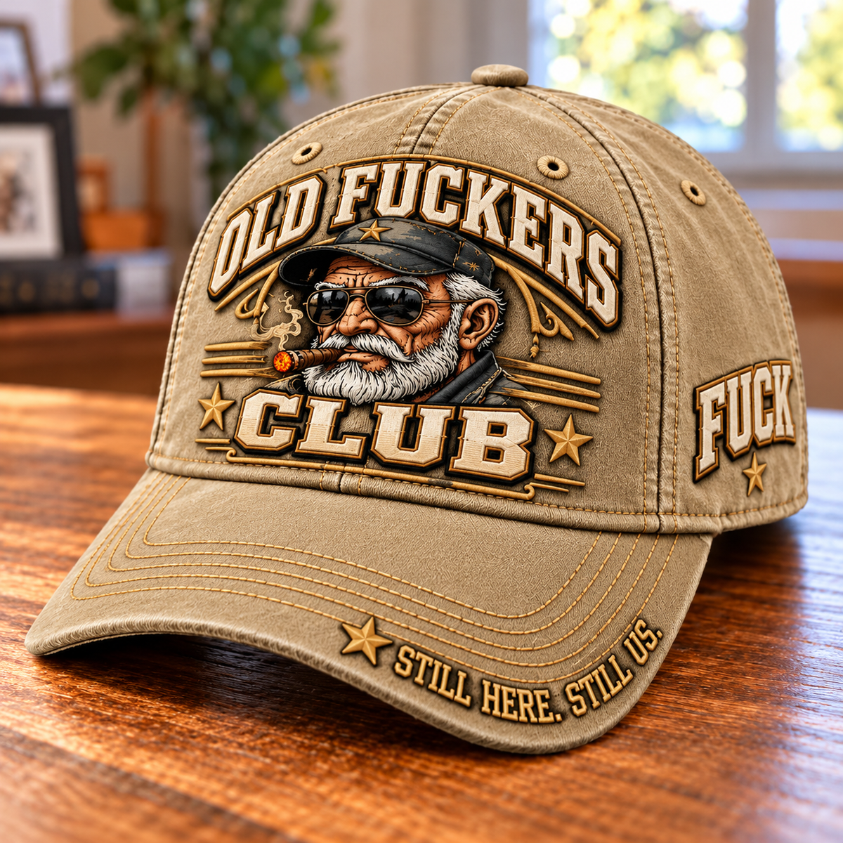 🧢 Old F*ckers Club Vintage Baseball Cap – Funny Aging Humor Gift