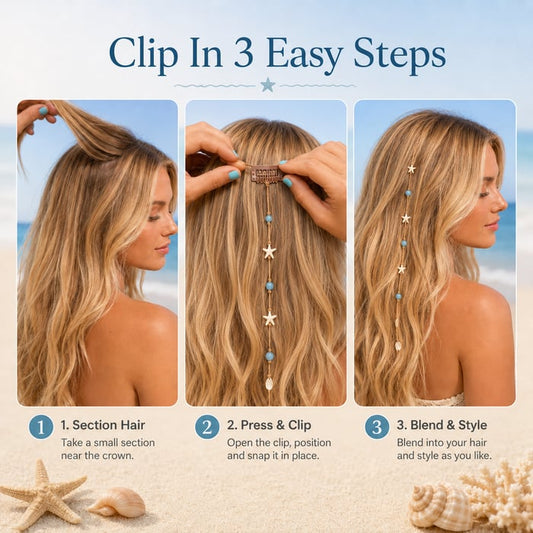 🔥LAST DAY 50% OFF - 🌊⭐Beachy Mermaid Hair Accent