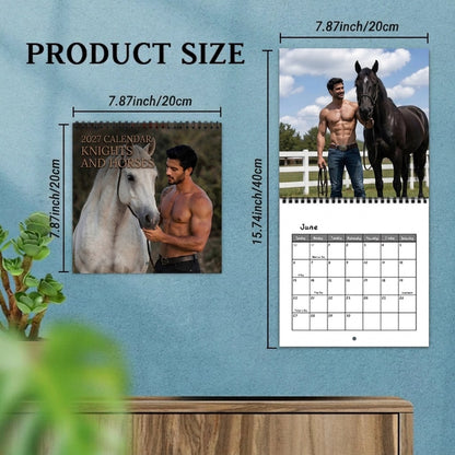 🐎 2027 Knights & Horses Wall Calendar – Handsome Horsemen & Equestrian Scenes