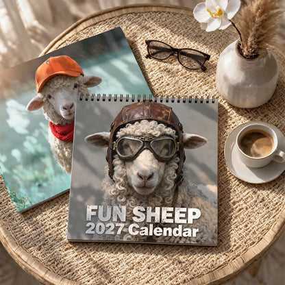 🐑 2027 Fun Sheep Calendar – 12 Months of Playful Sheep Portraits & Cheerful Farmyard Moments