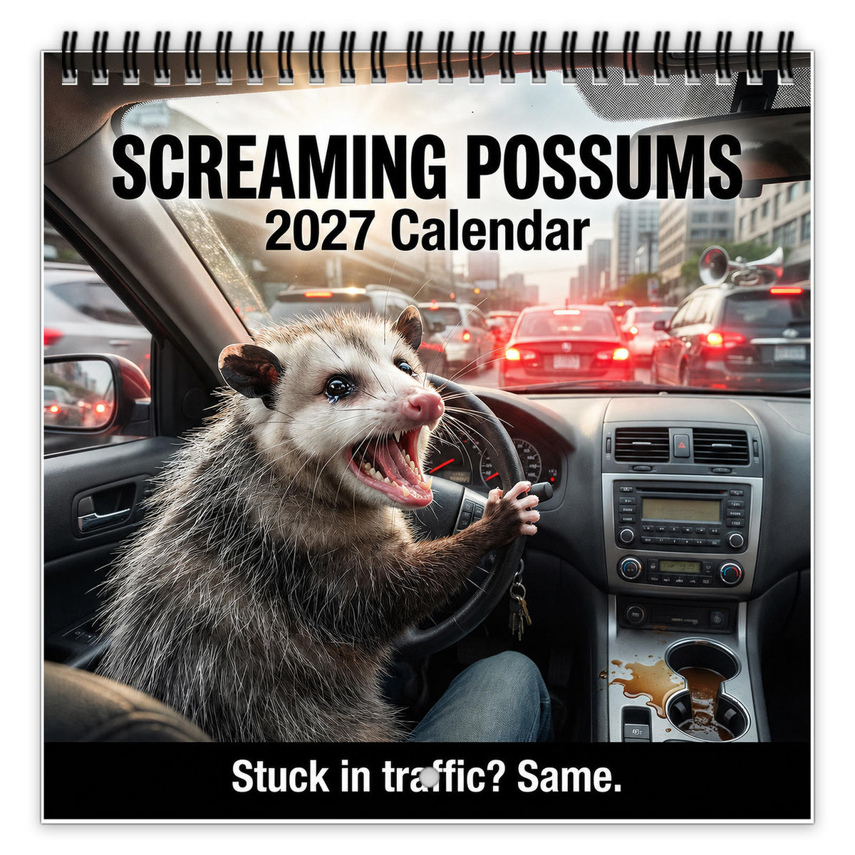🦡 2027 Screaming Possums Wall Calendar – 12 Months of Relatable Chaos