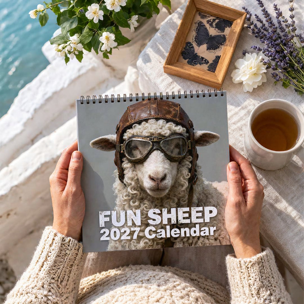 🐑 2027 Fun Sheep Calendar – 12 Months of Playful Sheep Portraits & Cheerful Farmyard Moments