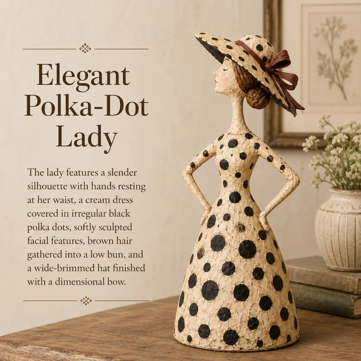 👑 Vintage Cat & Lady Sculptures 🐈