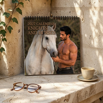 🐎 2027 Knights & Horses Wall Calendar – Handsome Horsemen & Equestrian Scenes
