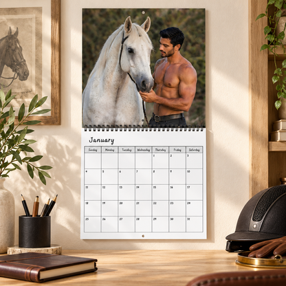 🐎 2027 Knights & Horses Wall Calendar – Handsome Horsemen & Equestrian Scenes