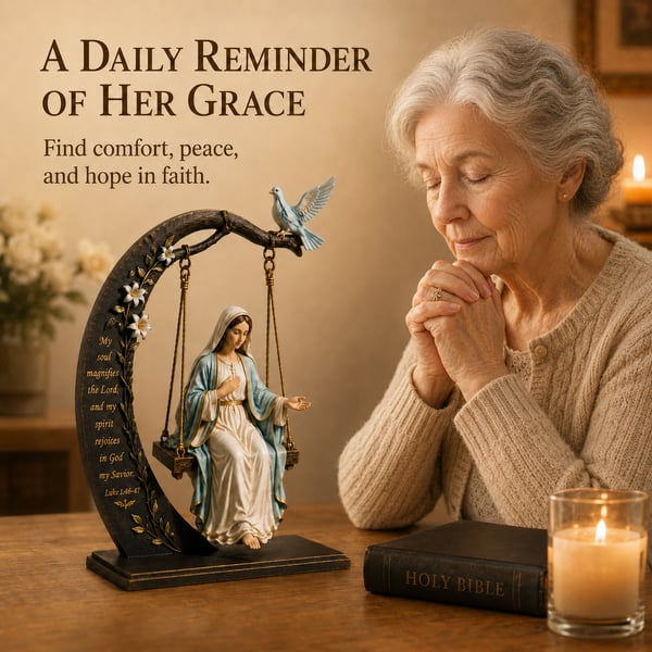 ✝️ Blessed Mary Cradle Swing Ornament