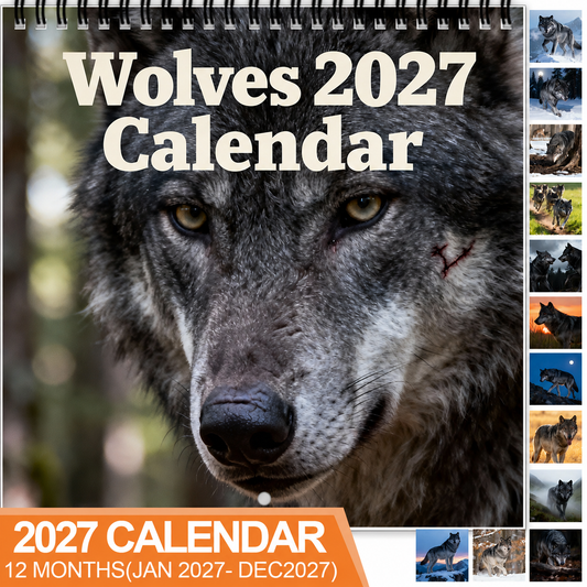 2027 Wolves Wall Calendar – 12 Months of Majestic Wolf & Wilderness Scenes