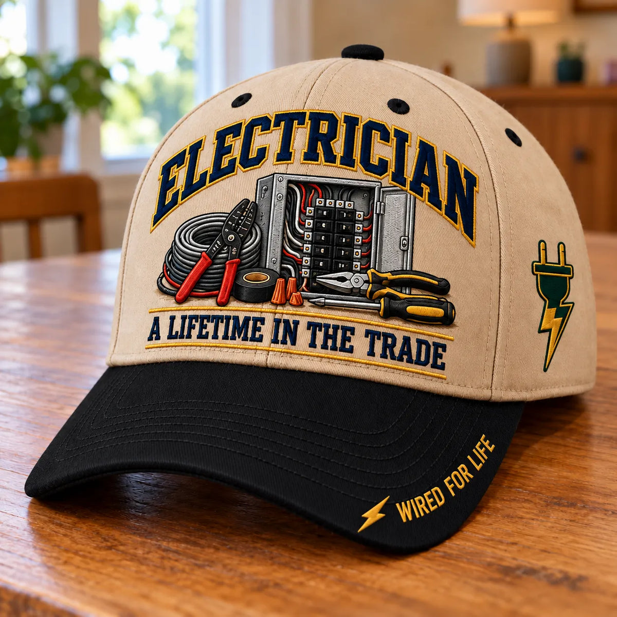 ⚡ Electrician A Lifetime In The Trade – Wired For Life Baseball Cap