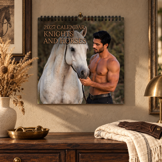 🐎 2027 Knights & Horses Wall Calendar – Handsome Horsemen & Equestrian Scenes