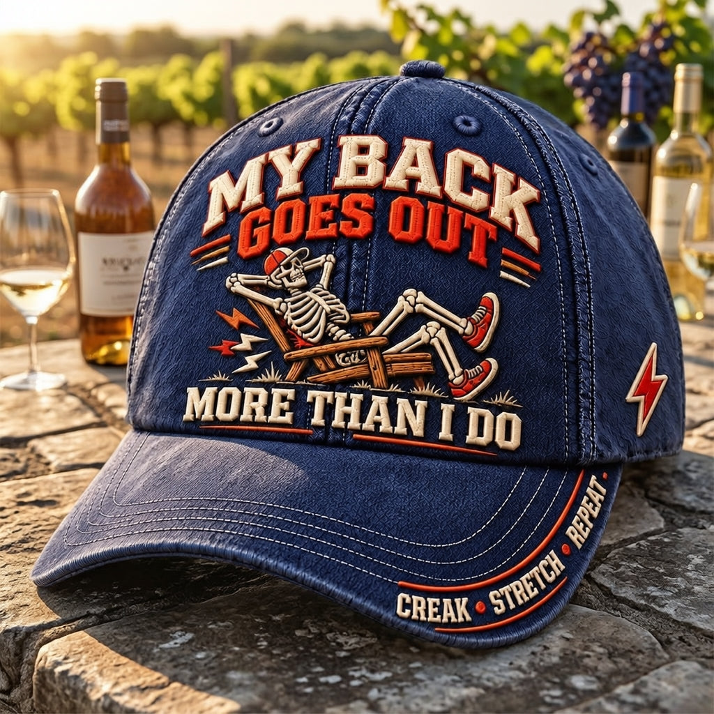 😂 My Back Goes Out More Than I Do – Funny Aging Baseball Cap