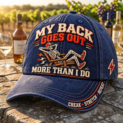 😂 My Back Goes Out More Than I Do – Funny Aging Baseball Cap