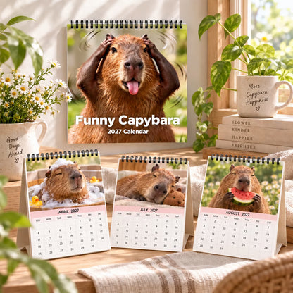 🦫📅 Funny Capybara 2027 Wall Calendar – 12 Months of Cute & Playful Capybaras 🌿✨
