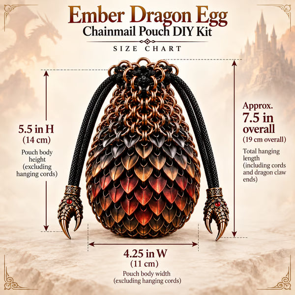 🐉 Dragon Egg Chainmail Pouch DIY Kit