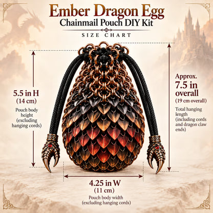 🐉 Dragon Egg Chainmail Pouch DIY Kit