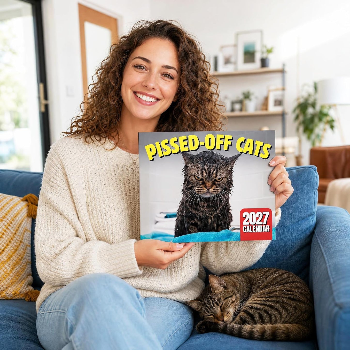 😾📅PISSED-OFF CATS 2027 Wall Calendar - Funny Gift for Cat Lovers