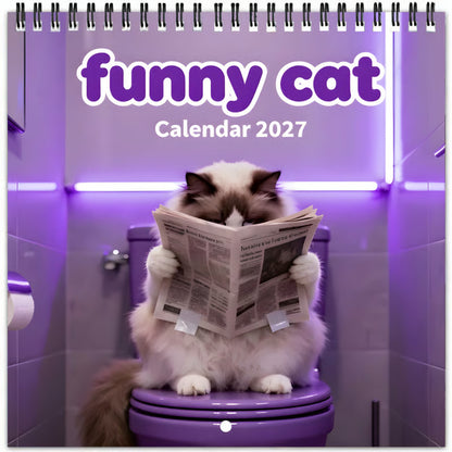 🐱 2027 Funny Cat Wall Calendar