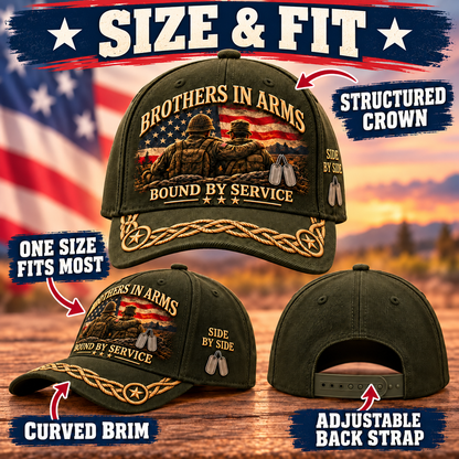 🇺🇸 Brothers In Arms Bound By Service Veteran Brotherhood Baseball Cap