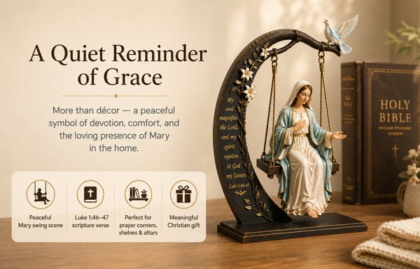 ✝️ Blessed Mary Cradle Swing Ornament