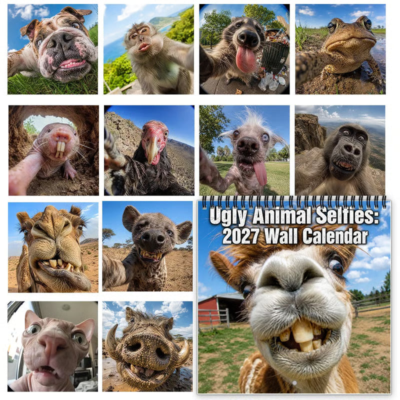 2027 Funny Farm Animal Selfies Wall Calendar😂🐴 – 12 Months of Hilariously Unfiltered Animal Faces