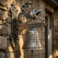 🎣 Metal Skeleton Fisherman Wall Bell – This Is My Happy Place Outdoor Décor