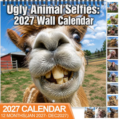 2027 Funny Farm Animal Selfies Wall Calendar😂🐴 – 12 Months of Hilariously Unfiltered Animal Faces
