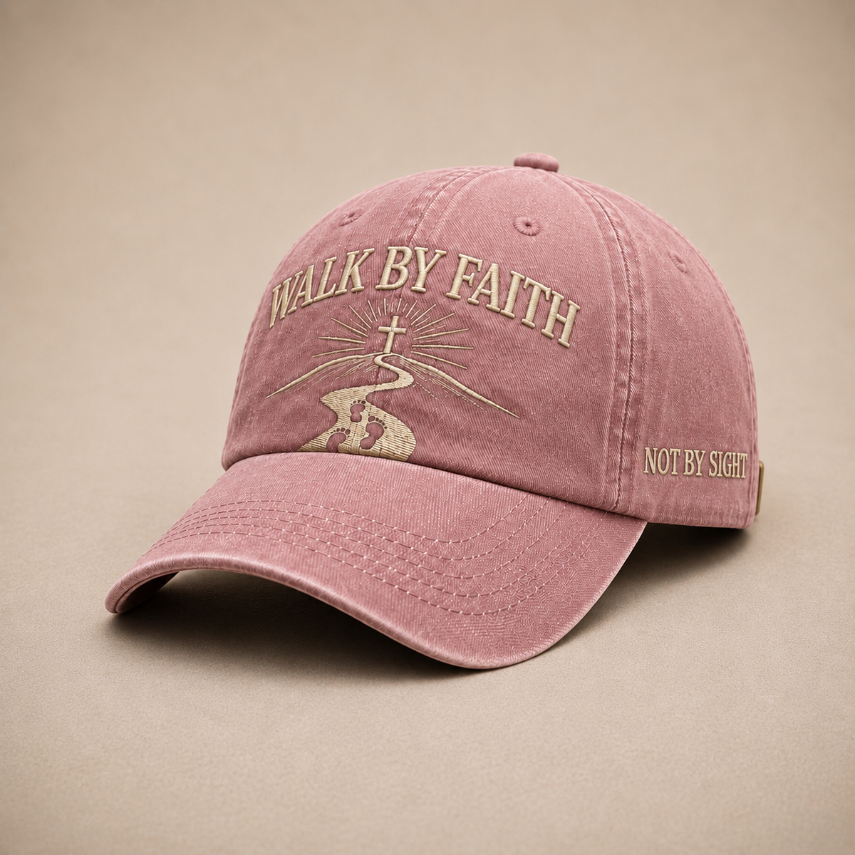 ✝️WALK BY FAITH Vintage Christian Embroidered Cap