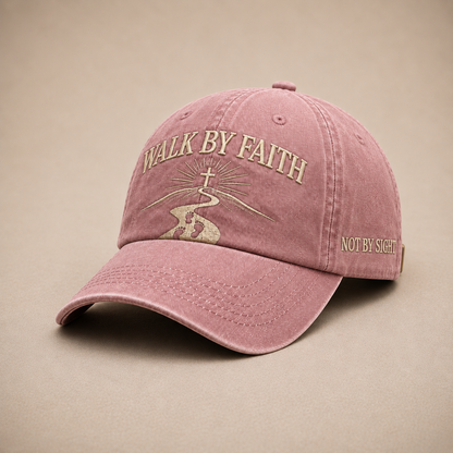 ✝️WALK BY FAITH Vintage Christian Embroidered Cap