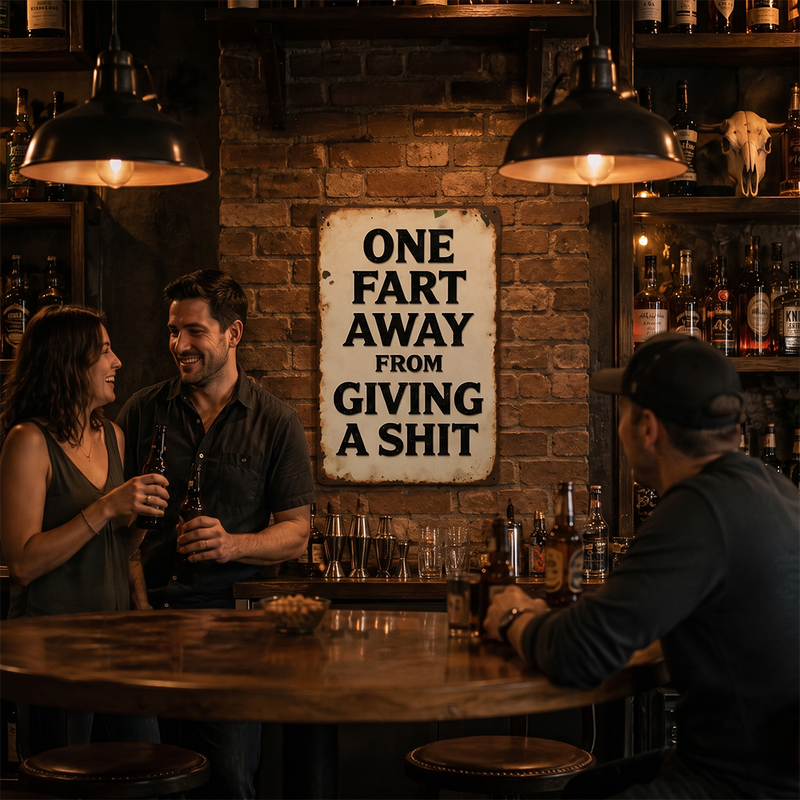 🛠 Sarcastic Vintage Metal Wall Sign — Bring Hilarious Personality to Your Garage & Bar! ✨🛠️