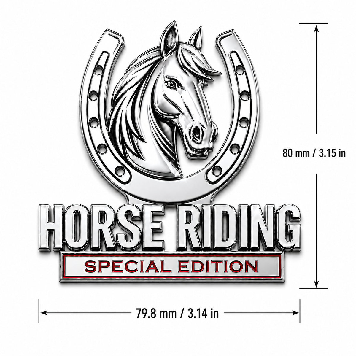 🐎 Horse Riding Special Edition 3D Chrome Metal Car Emblem