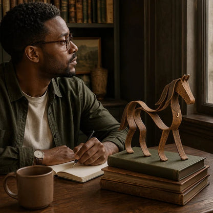 🐎🌀 Metal Horse Sculpture — flowing lines that bring quiet elegance to any shelf
