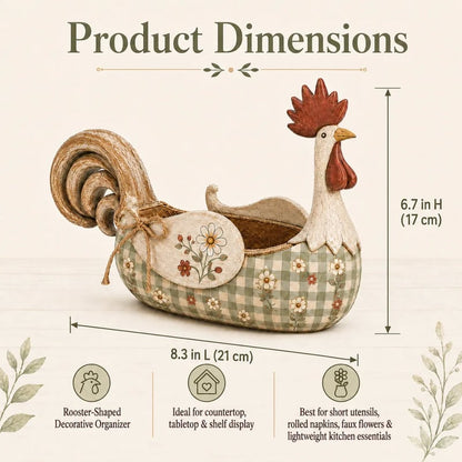 🔥Vintage Farmhouse Rooster Utensil Holder - Sage Farmhouse